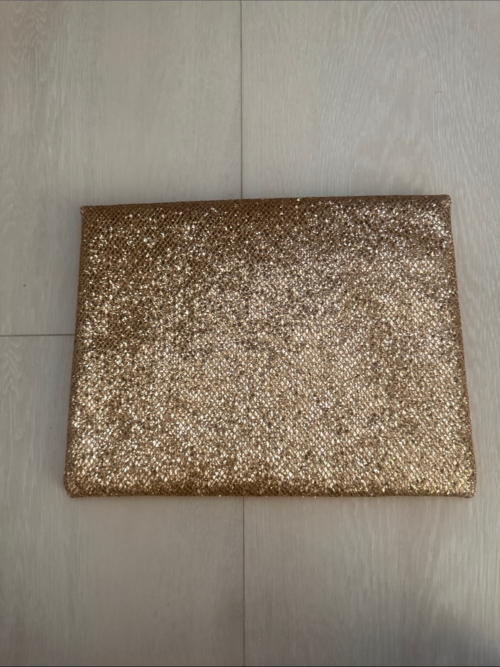 Jenny Packham Gold Glitter Envelope Clutch - Picture 7 of 9